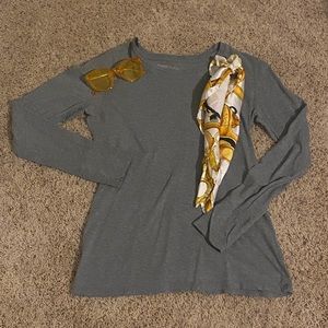 Gray Long Sleeve Basic Shirt